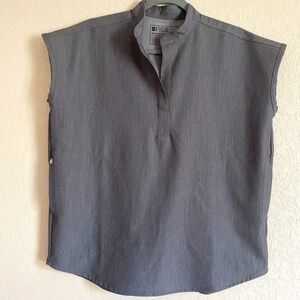 FIGS Rafaela Graphite Scrub Top